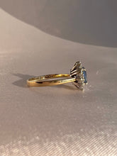Load image into Gallery viewer, Vintage 9k Sapphire Diamond Cluster 1991