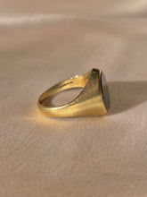 Load image into Gallery viewer, Vintage 9k Bloodstone Signet Ring 1994 by GJ