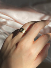 Load image into Gallery viewer, Antique 9k Gypsy Diamond Signet Ring