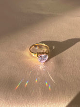 Load image into Gallery viewer, Vintage 10k Lilac Zirconia Diamond Heart Ring