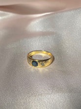 Load image into Gallery viewer, Antique 18k Sapphire + Diamond Gypsy Set Ring 1883