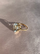 Load image into Gallery viewer, Vintage 14k Aquamarine Diamond Cocktail Ring