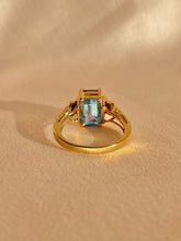 Load image into Gallery viewer, Vintage 9k Topaz Amethyst Swivel Ring