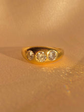 Load image into Gallery viewer, Vintage 14k Gypsy Trilogy Bezel Diamond Ring
