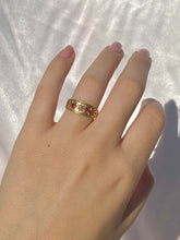 Load image into Gallery viewer, Antique Edwardian 18k Gypsy Ruby Diamond 1899 Ring