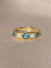 Load image into Gallery viewer, Vintage 9k Topaz Opal Boat Ring Forever Always