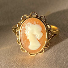 Load image into Gallery viewer, Vintage 9k Victorian Revival Natural Cameo Ring