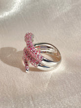 Load image into Gallery viewer, 14k Pink Diamond Pavé Snake Ring 2 cts