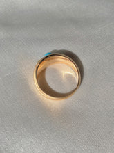 Load image into Gallery viewer, Antique 9k Rose Gold Turquoise Pearl Gypsy Ring 1902