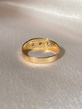 Load image into Gallery viewer, Antique 15k Starburst Diamond Gypsy Set Ring 1891