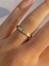 Load image into Gallery viewer, Vintage 18k Contemporary Trilogy Diamond Dot Band