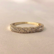 Load image into Gallery viewer, Vintage 10k Braided Diamond Band