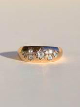Load image into Gallery viewer, Antique 9k Crystal Rose Cut Starburst Ring