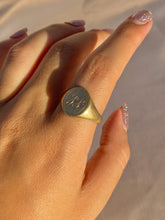 Load image into Gallery viewer, Vintage 9k JS Monogram Signet Ring 1958