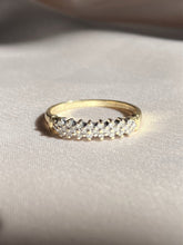 Load image into Gallery viewer, Vintage 9k Diamond Cluster Band 2000