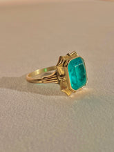 Load image into Gallery viewer, Antique Paste Green Crystal Ring