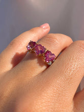 Load image into Gallery viewer, Vintage 9k Pink Heart Diamond Ring