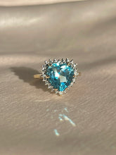 Load image into Gallery viewer, Vintage 10k Topaz Diamond Heart Ring