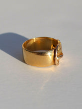 Load image into Gallery viewer, Antique 18k Diamond Chunky Starburst Belt Buckle Ring