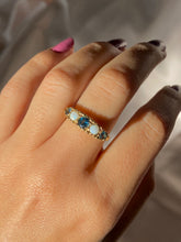Load image into Gallery viewer, Vintage 9k Topaz Opal Boat Ring Forever Always
