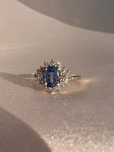 Load image into Gallery viewer, Vintage 9k Sapphire Diamond Cluster 1991