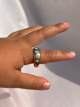 Load image into Gallery viewer, Antique 9k Rose Gold Opal Cabochon Eternity Ring 1909