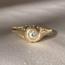 Load image into Gallery viewer, Antique 14k Diamond Art Deco Gypsy Ring