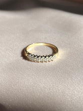 Load image into Gallery viewer, Vintage 9k Diamond Cluster Band 2000