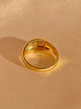 Load image into Gallery viewer, Vintage 14k Gypsy Trilogy Bezel Diamond Ring