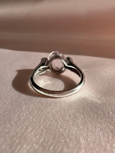 Load image into Gallery viewer, Vintage 14k Rose Quartz Diamond Bezel Ring