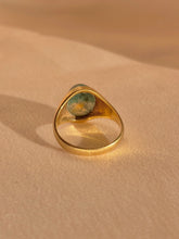 Load image into Gallery viewer, Vintage 9k Moss Agate Cabochon Signet Ring