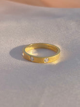 Load image into Gallery viewer, Vintage 18k Contemporary Trilogy Diamond Dot Band