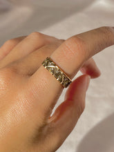 Load image into Gallery viewer, Vintage 9k Diamond Dot Eternity Brushed Ring 1975