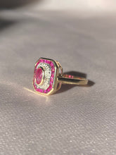 Load image into Gallery viewer, Ruby Diamond Target Deco Ring