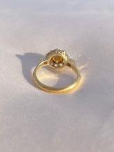Load image into Gallery viewer, Antique 18k Deco Diamond Pearl Cluster Engagement Ring