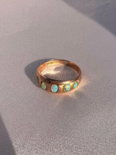 Load image into Gallery viewer, Antique 9k Rose Gold Opal Cabochon Eternity Ring 1909