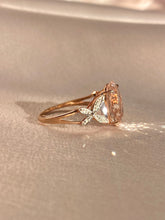 Load image into Gallery viewer, Vintage 9k Morganite Diamond Butterfly Ring