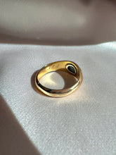 Load image into Gallery viewer, Antique 9k Grey Pearl Trilogy Starburst Gypsy Ring