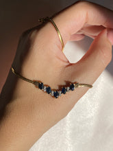 Load image into Gallery viewer, Vintage 10k Spinel Diamond Bib Necklace