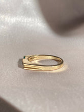 Load image into Gallery viewer, Vintage 10k Modernist Diamond Emerald Ring