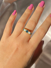 Load image into Gallery viewer, Vintage 9k Topaz Opal Boat Ring Forever Always