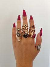 Load image into Gallery viewer, Antique Pearl Enamel Mourning Ring 1864