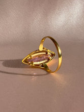 Load image into Gallery viewer, Vintage 18k Pink Elongated Marquise Gemstone Ring