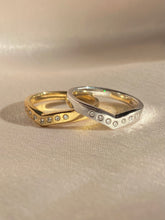 Load image into Gallery viewer, Set of Two Vintage 9k Diamond Chevron Rings