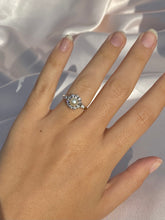 Load image into Gallery viewer, Antique 18k Deco Diamond Pearl Cluster Engagement Ring