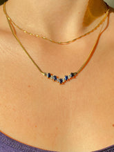 Load image into Gallery viewer, Vintage 10k Spinel Diamond Bib Necklace