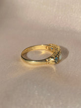 Load image into Gallery viewer, Vintage 9k Topaz Opal Boat Ring Forever Always