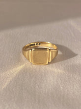 Load image into Gallery viewer, Vintage 9k Square Signet Ring 1950s
