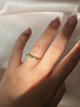 Load image into Gallery viewer, Vintage 9k Emerald Diamond Braided Band 1995