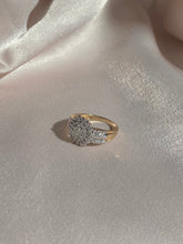 Load image into Gallery viewer, Vintage 9k Diamond Cluster Ring